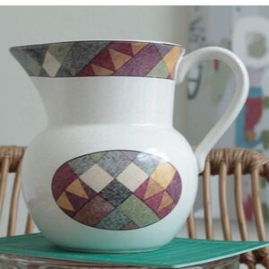 Studio Nova Palm Desert Pitcher Nancy Green Y2216 Southwestern Geometric 7.5in